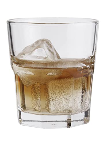 Image of JINU Crystal Cut Water Glasses Set of 6 Transparent Long Glass | Highball Glasses | Juice Glass | Plaza Tumbler Set of 6 (5006 Small)
