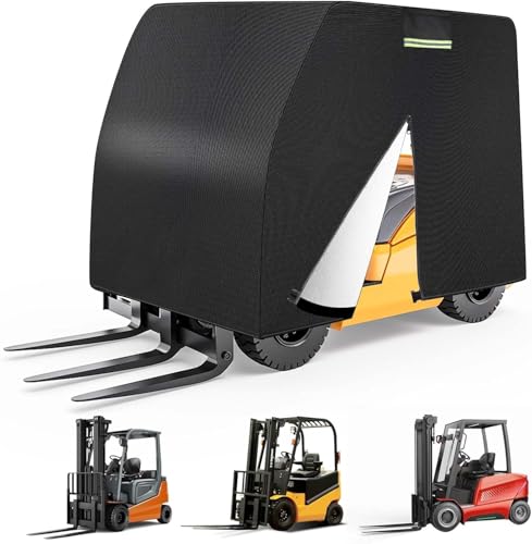 YSJWAER Forklift Rain Cover Cab-Enclosure - Waterproof 600D Oxford Forklift Cover Accessories Fits All Forklifts Up to 8000Lb （104.3" x 80.3" x 49.2"）