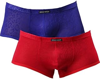 iKingsky Men's Breathable Lace Boxer Briefs Sexy Low Rise Stretch Triangle Underwear