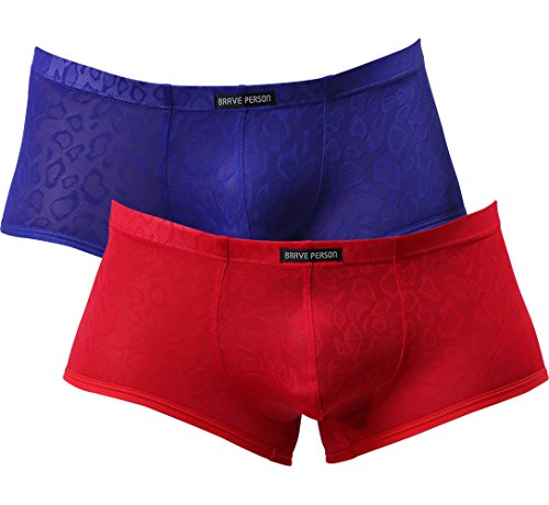 iKingsky Men's Breathable Lace Boxer Briefs Sexy Low Rise Stretch Triangle Underwear