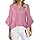 Timeson Trendy Tops for Women 2025: 3/4 Sleeve – Dressy Blouses for Women – Work Shirts for Business Casual Spring Office Attire Summer Professional Interview Clothes Fashion Sheer Ladies Tops Pink