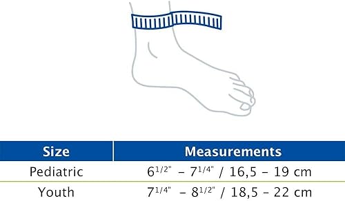 Miniatura 3 de Actimove Tobillera para niños | Manga de compresión pediátrica sin cordones para esguince de tobillo, tendinitis de Aquiles, fascitis plantar y pie