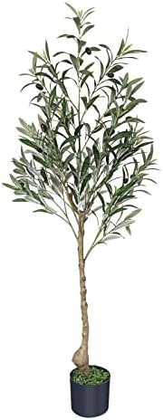 Melli Welli Artificial Olive Tree 4.01FT Fake Plants Indoor Tall Faux Olive Branches and Fruits Artificial Tree Suitable for Living Room Home Office Housewarming Party Indoor Decor (1 Pack)
