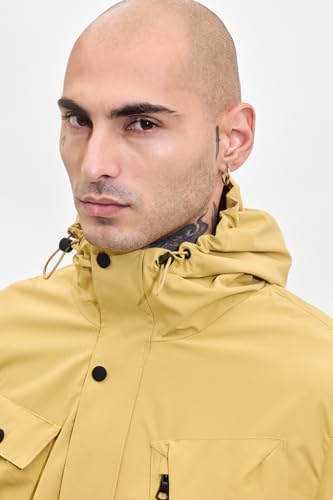Image of SNITCH Men Casual Jacket | Relaxed Fit High Neck Full Sleeve Solid Pattern | 100% Polyester Durable & Comfortable Machine Washable Jacket