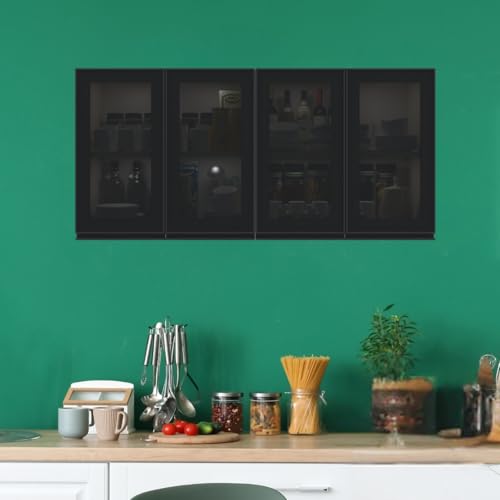 Image of SPECIALITY PANELS Multipurpose Cabinet with Modern Elegance Tinted Glass Wall Cabinet, Space Organizer for Office /Kitchen in (Highland Pine, 4 Glass Shutter)