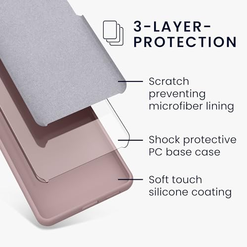 kwmobile Case Compatible with Google Pixel 10 / Pixel 10 Pro Case - TPU Silicone Phone Cover with Soft Finish - Nude Lilac by kwmobile - Image 6
