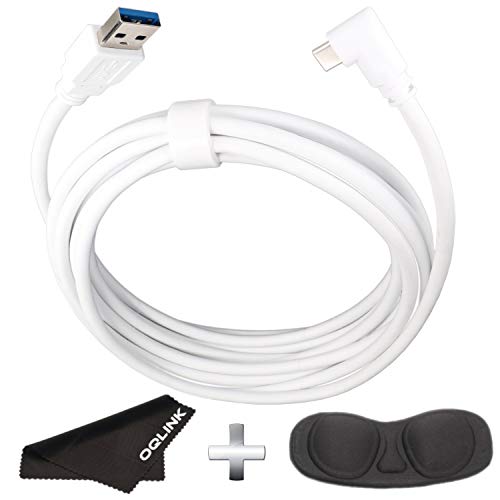 OQLINK Oculus Quest 2 Link Cable 16ft(5M), USB Type C to A, USB 3.2 Gen1 5Gbps/3A, Oculus Link Cable, Oculus Link, Quest 2 Link Cable, Oculus Quest 2 Accessories, Microfiber Cloth/Lens Cover Included