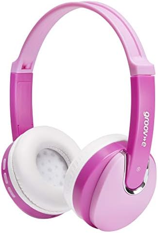 Groov-e GVBT590PK Bluetooth DJ Style Wireless On-Ear Headphones for Kids with 7.5 Hours Playback, Soft Earpads, Hands-Free Mic and Audio-Sharing Port - Pink, 24.0 cm*7.7 cm*18.2 cm
