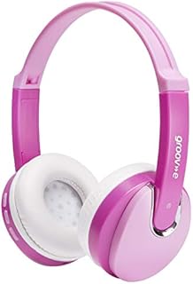 Groov-e GVBT590PK Bluetooth DJ Style Wireless On-Ear Headphones for Kids with 7.5 Hours Playback, Soft Earpads, Hands-Free Mic and Audio-Sharing Port - Pink, 24.0 cm*7.7 cm*18.2 cm