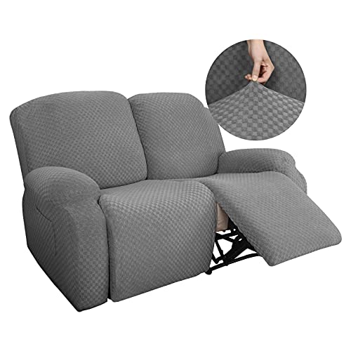 Sesselschoner mit Taschen, Sesselüberwurf - Elastischer Einfarbiger...