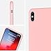 IVSUN Case for iPhone Xs Max 6.5-Inch Liquid Silicone 360 Full Protection Rubber Gel Cover Slim [ Anti-Fingerprint ] [ Scratch-Resistance ] [ Smooth Touch Feeling ] - Pink
