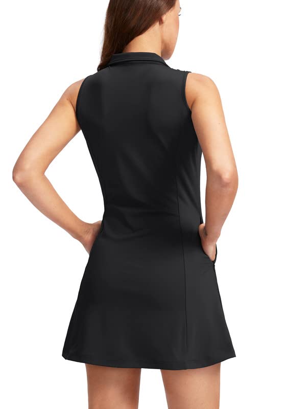 Image of Viodia Women's Tennis Golf Dress with Shorts | Active, Exercise, Workout, Sports, Athletic, Dresses for Women, with Zipper Pockets