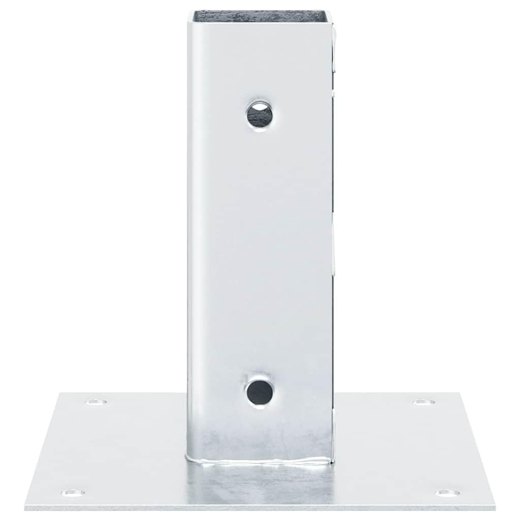 Wspornik słupka 51 x 51 mm, 12 sztuk, stal ocynkowana ogniowo | Do ogrodzenia, pawilonu, balustrad, odporna na korozję, odporna na warunki atmosferyczne, montaż na betonie lub drewnie