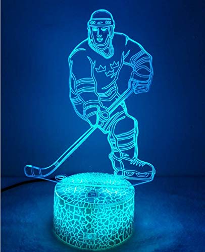 HPBN8 LtdCreative 3D Gymnastics Night Light USB Power Remote Control LED Decor Table Desk Optical Illusion Lamps 7/16 Colors Changing Lights Brithday Room Decoration