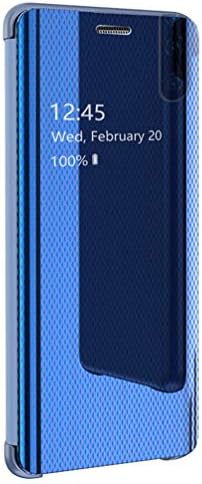 Wouier Compatible with Huawei P30 Pro Case Luxury Clear View Mirror Flip Folio Shockproof Anti Fingerprint Protective Shell Smart Business Mirror Cover