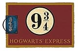 Felpudo 40 cm x 60 cm Harry Potter Felpudo Hogwarts Express, Fibra de Coco, Multicolor, 40 x 60 cm