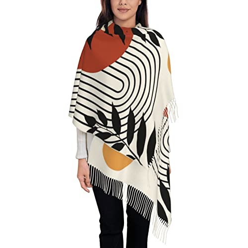 Sptvan Mid Century Bohe Tassel Scarf Wrap And Shawl Pashmina Scarf For Women Ladies Long Printed Reversible Fall And Winter #TOP18
