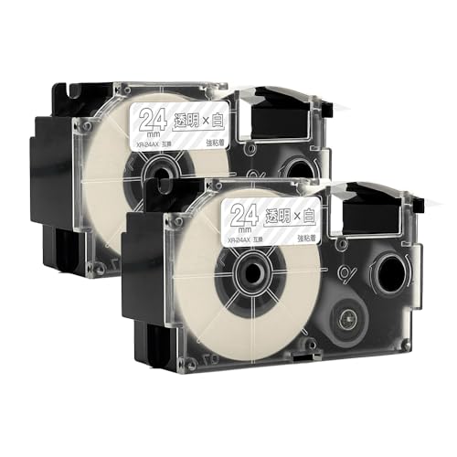 �J�V�I�p �l�[�������h XR-24AX 24mm �����e�[�v ������ ���S�� 2�Z�b�g �݊��e�[�v ���x�� �e�[�v�J�[�g���b�W �l�[�������h�e�[�v�Ή� KL-V460 KL-V450 KL-V400 KL-LE900-TA KL-LE900-KR KL-