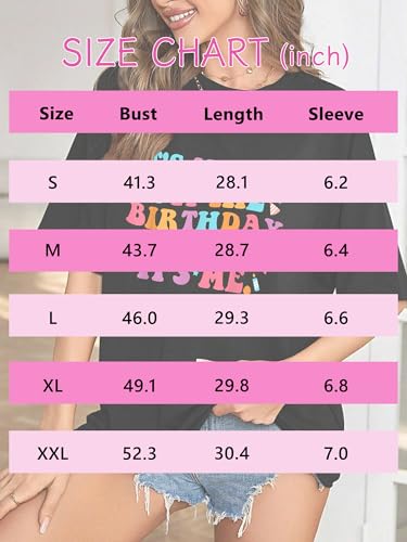 Image of Birthday Shirts for Women Oversized It's My Birthday Girl Graphic Shirt | Funny Birthday Party, Short Sleeve Outfits