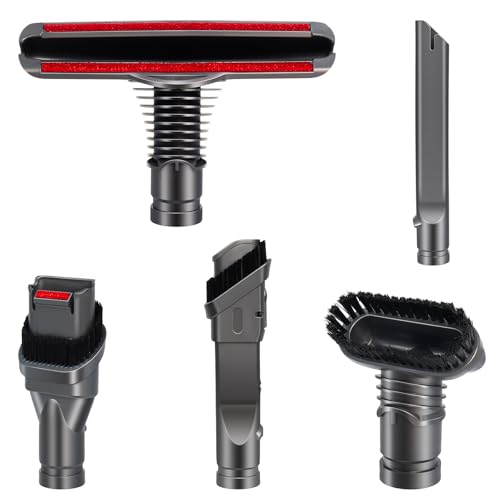 V6 Brush Attachments Kit Compatible with Dyson DC34 DC44 DC59 Accessories DC16 DC24 DC35 DC56 Animal Cord Free Handheld Motorhead Vacuum 5 Pcs Set