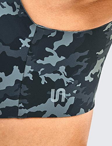 Syrokan Women's High Impact Seamless Racerback Wirefree Sports Running Bra With Built-In Cups Camo Multi 36D #TOP2