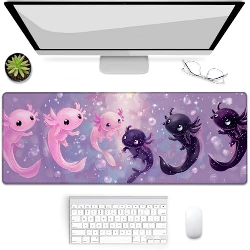 Tapis de souris Axolotl antidérapant en caoutchouc pour bureau