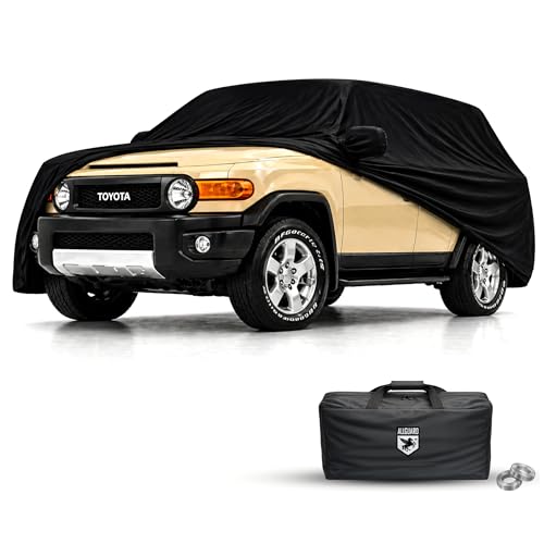 Image of Scratch Resistant Indoor SUV Cover with Warranty Compatible with Toyota 2006-2014 FJ Cruiser - Black Satin Ultra Soft Material SUV Cover SUV Accessories