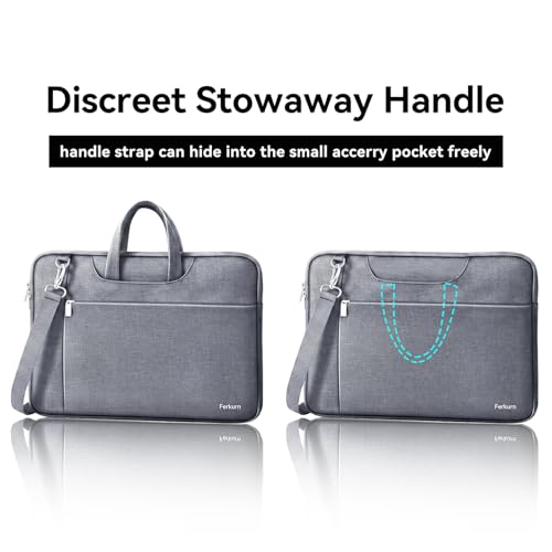 Image of Ferkurn Laptop Case Bag for Women Men Briefcase Messenger Bag, 15.6 16 Inch