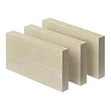 Protalwell Woodstove Firebricks, Fire Bricks, Size 9' X 4-1/2' X 3/4', High Temperature Resistant Fire Bricks Replacement for Wood Stoves, 3 Pieces