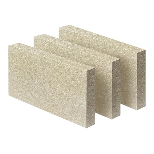 Protalwell Woodstove Firebricks, Fire Bricks, Size 9' X 4-1/2' X 3/4', High Temperature Resistant Fire Bricks Replacement for Wood Stoves, 3 Pieces
