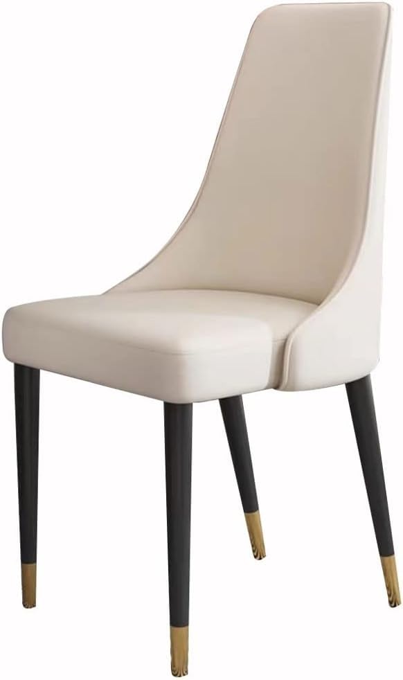 Chaises d'appoint en cuir microfibre et pieds en bois noble