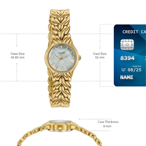 Image of Sonata Poze 9 with Quartz Analog with Solid Link Strap Watch for Women