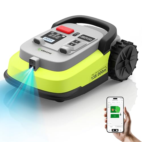 UBHOME M10 Cortacésped robótico sin Cable perimetral, RTK+Visión, Navegación Inteligente, para Jardines hasta 1200 m², Evitación de obstáculos, Control por aplicación, Pendiente del 55%
