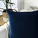 JUSPURBET Decorative Pillow Covers Set of 2 Velvet 26x26 Throw Pillow Covers for Couch Sofa Bed Soft Cushion Covers Cases with Hidden Zipper for Living Room Home Decor,Navy Blue