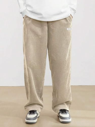 Image of ZAFUL Men's Corduroy Straight Leg Loose Fit Casual Pants