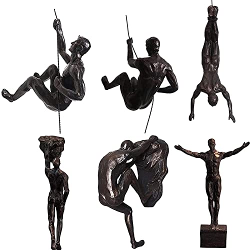 LebonYard Escultura de Parede 3D Exclusiva, Homem Escalando, Deco...