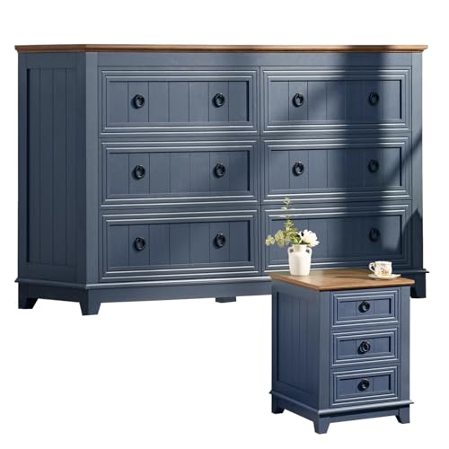 Joaxswe Farmhouse Dresser and Nightstand Set 2 for Bedroom