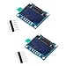 2pcs 0.96inch OLED Display 6pin 128x64 Pixels 3.3V Character Display Blue White Yellow (yellow blue)