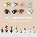 Cute Mini Ceramic Vase Magnets for Fridge, Funny Small Plant Magnets, Tiny 3D Plant Vase for Refrigerator Decoration Kitchen Locker Kitchen Office (8 Pack)