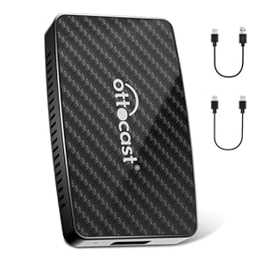 OTTOCAST Play2Video Pro Draadloze Adapter met IPTV Netflix YouTube, Draadloze CarPlay Android Auto Dongel Adapter Plug&Play voor voertuigen met bekabelde CarPlay na 2016
