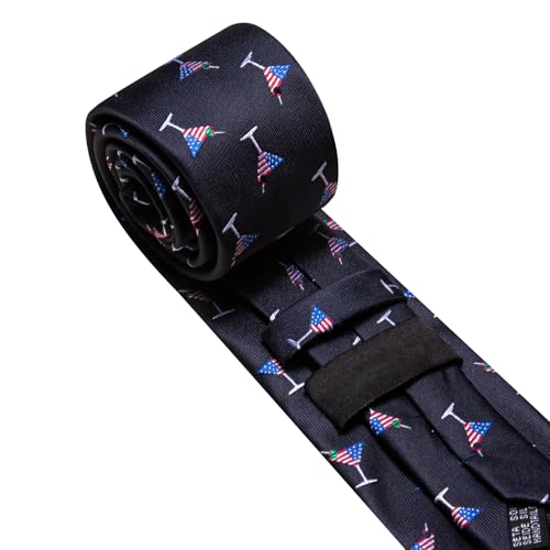 Image of Barry.Wang Fun Animal Ties for Men Designer Handkerchief Cufflink WOVEN Casual Necktie Set Festival