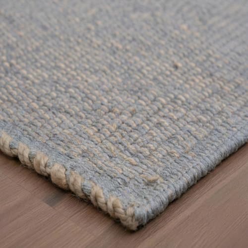 Light Gray 2X6 Jute Rug Braided Construction - Farmhouse Woven