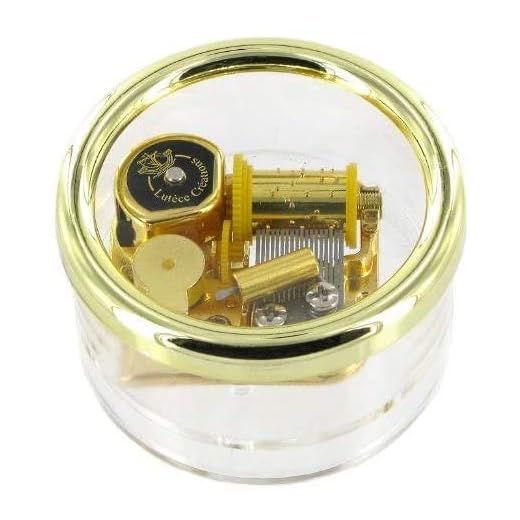 Caja de música / caja musical pisapapeles de vidrio acrílico con mecanismo musical de resorte de 18 notas - Marcha Imperial - Tema de Darth Vader - La guerra de las galaxias (John Williams)