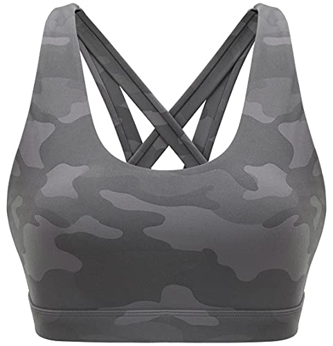 Image of RUNNING GIRL Sports Bras for Women,Padded Strappy Sports Bras Criss-Cross Back Medium Support Sports Bras with Removable Cups