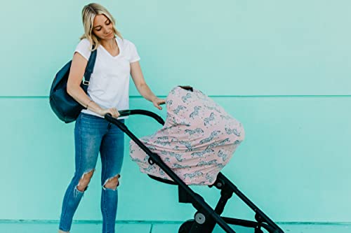 Image of Copper Pearl Nursing Cover for Breastfeeding - Multi-Use Baby Car Seat Canopy, Stroller Shade & Breast Feeding Wrap for Women, Stretchy Breathable Carseat Shawl for Boy or Girl, Zella