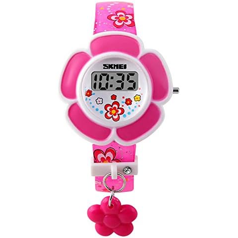 Gosasa Kids Pink Digital Watch with Cartoon Design Cover