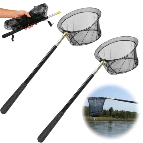 Bangbobi Schmetterlingsnetz und Fischkescher - 2er Set Teleskop Kescher aus Aluminium für Schmetterlinge, Vögel, Fische und mehr - Ausziehbar von 66 bis 172cm