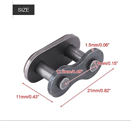 Motorbike Chain Link, Split Link for Motorbike, 5 Pcs 415 Drive Chain Master Connector Link Carbon Steel Connecting Chain Joint Link for Motorcycle Dirt Bike Scooter Motorbike Motocross