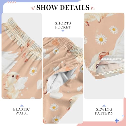 Flying Guinea Pig Boys Pants Boys Athletic Pants Long Pant for Boywith Pockets Wide-Leg Size 6-14Y4