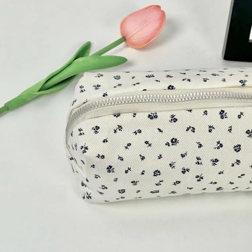 Qiwenr Federmäppchen Federmappe Bleistift, Pencil Case, Mäppchen ETU, die Cartoon-Tasche ist Klein und süß und Kann als Spielzeugtasche, Schlüsseltasche Verwendet Werden, Geldtasche(weiß, blau)